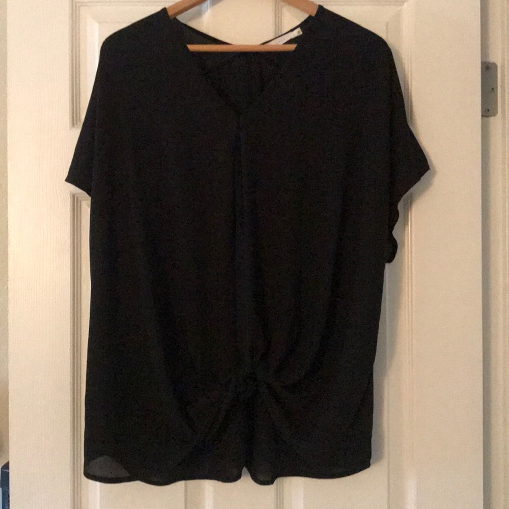 Black loose fit blouse